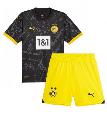 Lacne Dětský Futbalové dres Borussia Dortmund 2023-24 Krátky Rukáv - Preč (+ trenírky)
